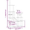 vidaXL Γατόδεντρο Κρεμ 279 εκ. με Στύλους Ξυσίματος από Σιζάλ