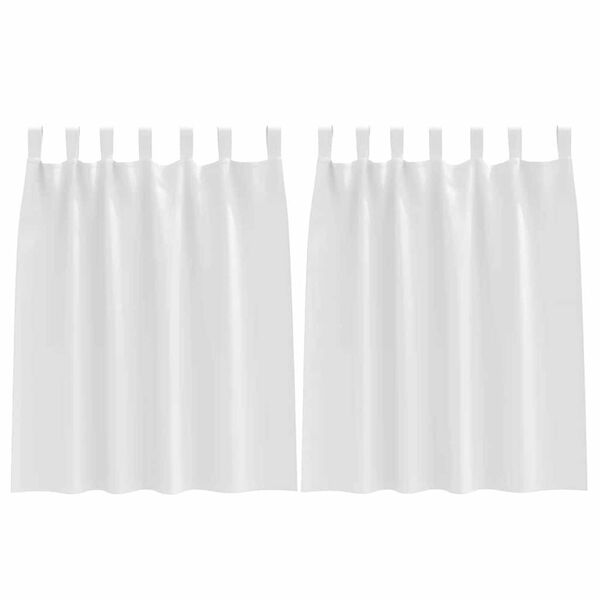 vidaXL Κουρτίνες με κουρτίνες 2 pcs Καθαρό Λευκό Πολυεστέρας