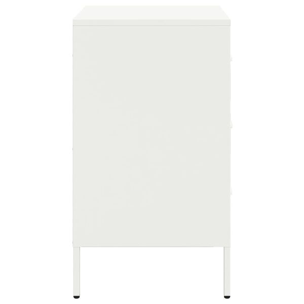 vidaXL Κομοδίνα 2 τεμ. Λευκά 36x39x68 εκ. από Χάλυβα