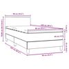 vidaXL Box Spring &kappa;&rho;&epsilon;&beta;ά&tau;&iota; &mu;&epsilon; &sigma;&tau;&rho;ώ&mu;&alpha; &sigma;&kappa;&omicron;ύ&rho;&omicron; &pi;&rho;ά&sigma;&iota;&nu;&omicron; 90x220 cm Velvet