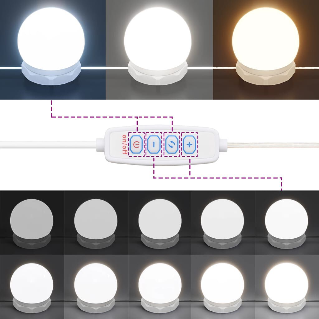 vidaXL Μπουντουάρ με LED Καφέ Δρυς 60x40x140 εκ.
