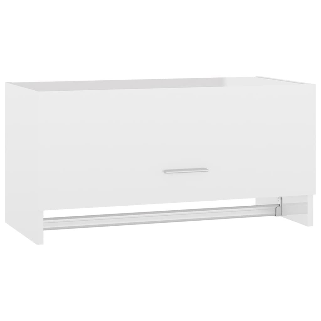 vidaXL Ντουλάπα Γυαλιστερό Λευκό 70 x 32,5 x 35 εκ. από Επεξ. Ξύλο