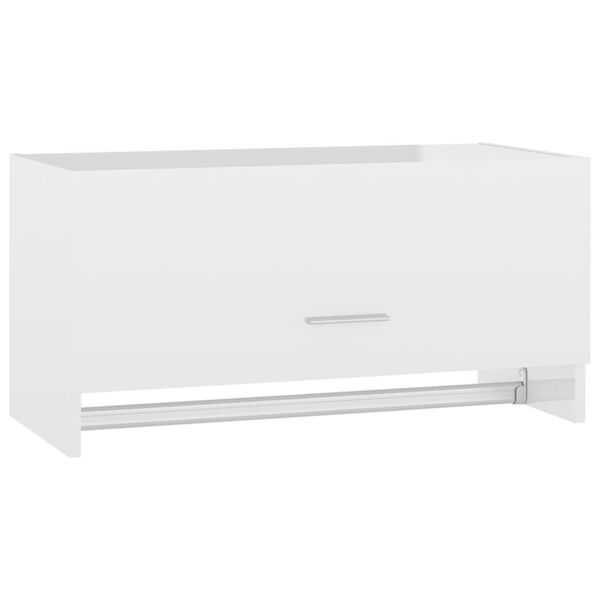vidaXL Ντουλάπα Γυαλιστερό Λευκό 70 x 32,5 x 35 εκ. από Επεξ. Ξύλο