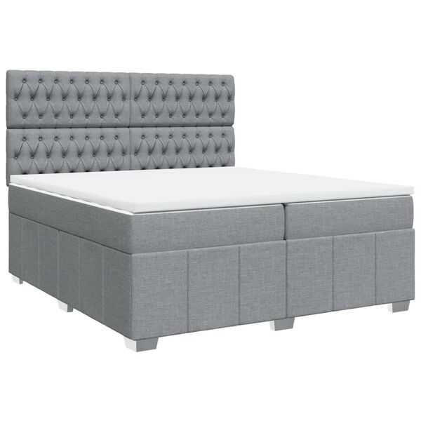 vidaXL &Kappa;&rho;&epsilon;&beta;ά&tau;&iota; Boxspring &mu;&epsilon; &Sigma;&tau;&rho;ώ&mu;&alpha; &Alpha;&nu;&omicron;&iota;&chi;&tau;ό &Gamma;&kappa;&rho;&iota; 200x200 &epsilon;&kappa;. &Upsilon;&phi;&alpha;&sigma;&mu;ά&tau;&iota;&nu;&omicron;