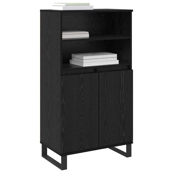 vidaXL Highboard &Mu;&alpha;ύ&rho;&omicron; 60 x 36 x 110 &epsilon;&kappa; &Epsilon;&pi;&epsilon;&xi;&epsilon;&rho;&gamma;&alpha;&sigma;&mu;έ&nu;&omicron; &xi;ύ&lambda;&omicron;