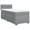 vidaXL Κρεβάτι Boxspring με Στρώμα Ανοιχτό Γκρι 80x200 εκ. Υφασμάτινο