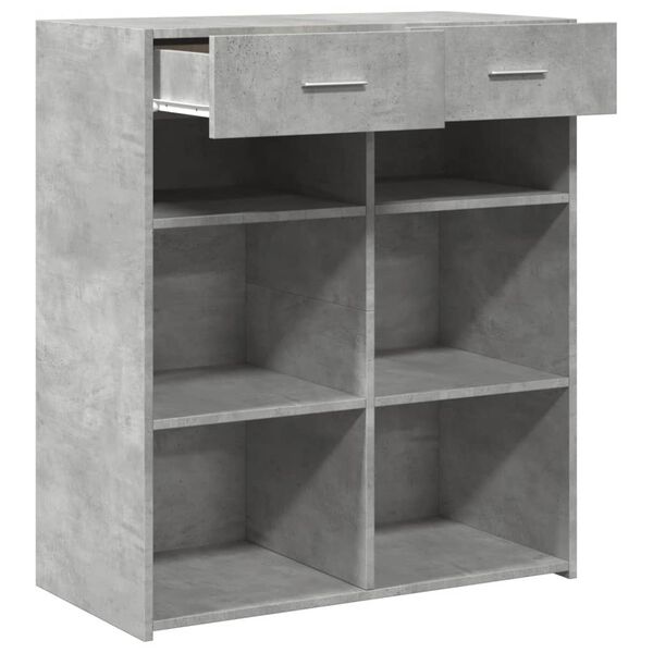 vidaXL Ντουλάπι Γκρι Σκυροδέματος 80x42,5x93 εκ. Επεξεργασμένο Ξύλο