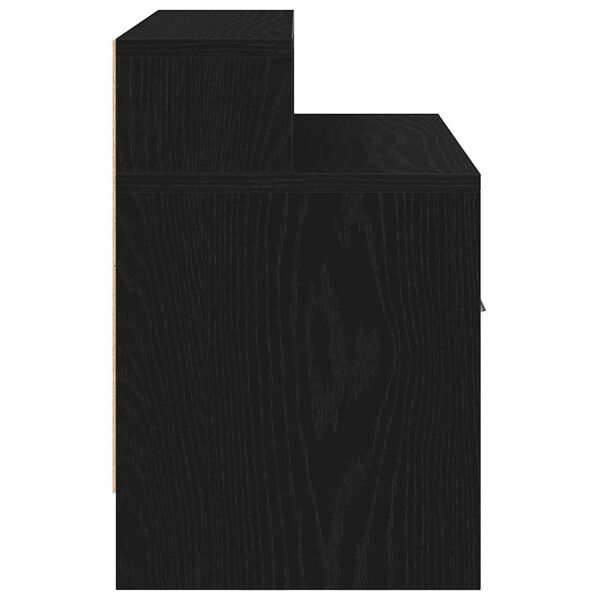 vidaXL Κομοδίνο με συρτάρι Μαύρη βελανιδιά 51x31x47 cm