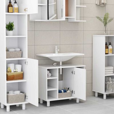 vidaXL Ντουλάπι Νιπτήρα Λευκό 60 x 32 x 53,5 εκ. Μοριοσανίδα