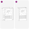 vidaXL Σχέδιο & βάση αποθήκευσης Ροζ 28 x 12 x 41 εκ Μέταλλο