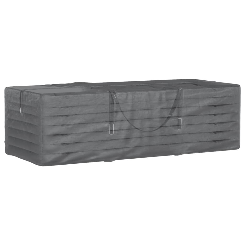 vidaXL Τσάντα Αποθ. Μαξιλαριών Κήπου Μαύρη 135x40x55 εκ. Πολυαιθυλένιο