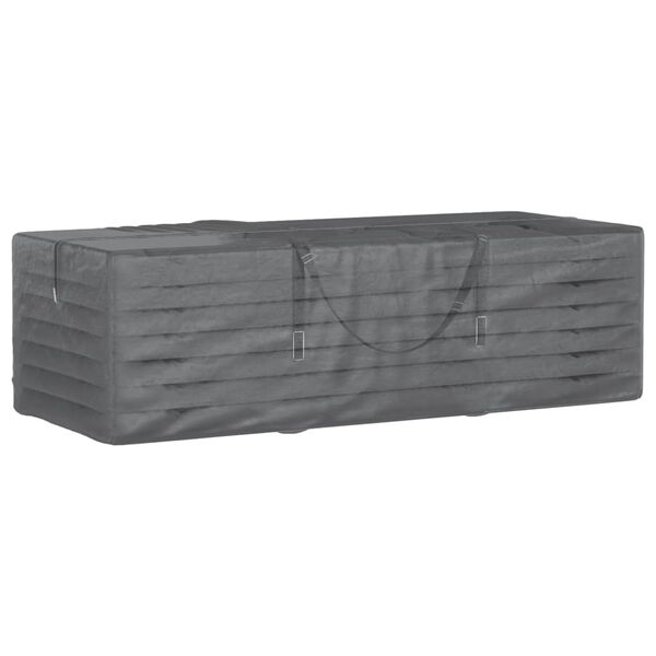 vidaXL Τσάντα Αποθ. Μαξιλαριών Κήπου Μαύρη 135x40x55 εκ. Πολυαιθυλένιο