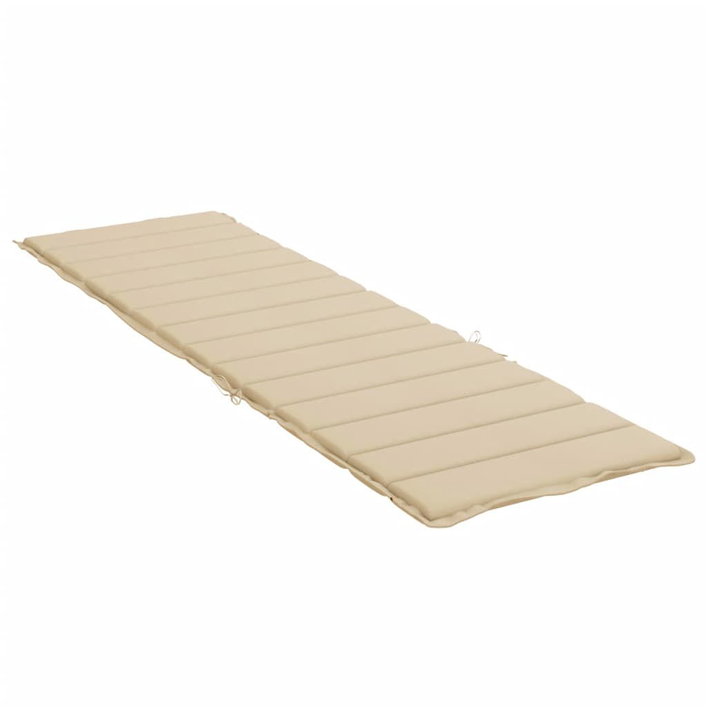 vidaXL Μαξιλάρι Ξαπλώστρας Μπεζ 200 x 60 x 3 εκ. από Ύφασμα Oxford