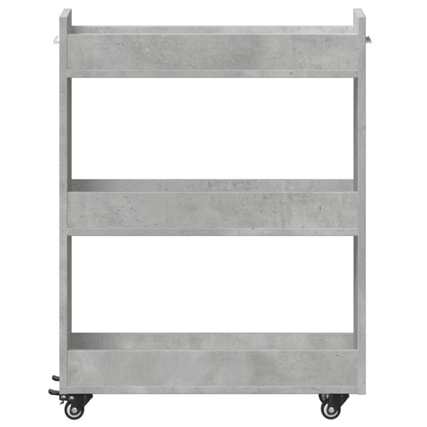 vidaXL Έπιπλο με Ρόδες Γκρι Σκυρ. 60x22x79 εκ. από Επεξεργασμένο Ξύλο