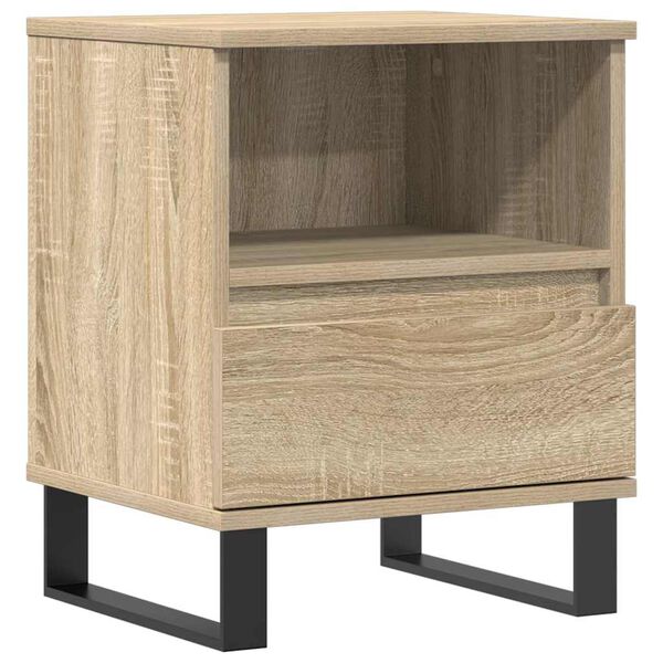 vidaXL Κομοδίνο Sonoma Δρυς 40 x 35 x 50 εκ. από Επεξεργ. Ξύλο