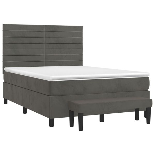 vidaXL &Kappa;&rho;&epsilon;&beta;ά&tau;&iota; Boxspring &mu;&epsilon; &Sigma;&tau;&rho;ώ&mu;&alpha; &Sigma;&kappa;&omicron;ύ&rho;&omicron; &Gamma;&kappa;&rho;&iota; 140x200 &epsilon;&kappa;. &Beta;&epsilon;&lambda;&omicron;ύ&delta;&iota;&nu;&omicron;
