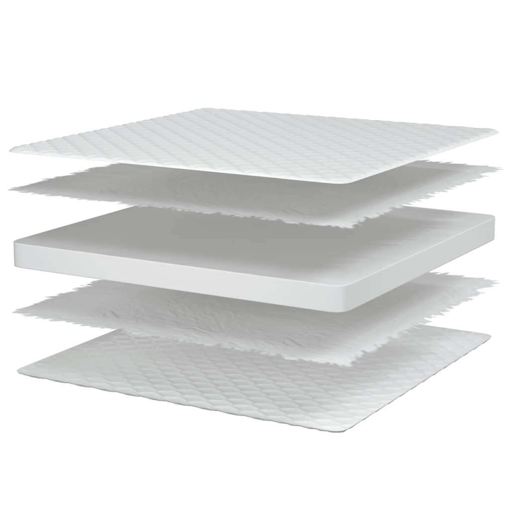 vidaXL Στρώμα με Αφρό Μνήμης Λευκό 100x200x17 εκ. μαλακό