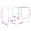 vidaXL Βοηθητικό Ντουλάπι Καπνιστή Δρυς 68x37x42 εκ. Γυάλινες Πόρτες