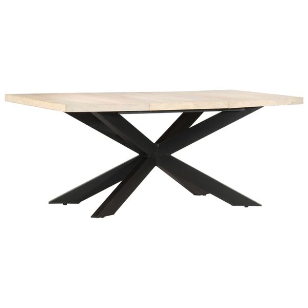 vidaXL Τραπεζαρία 180 x 90 x 76 εκ. από Μασίφ Ξεβαμμένο Ξύλο Μάνγκο
