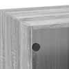vidaXL Ντουλάπι Τοίχου Sonoma Γκρι 35x37x100 εκ. με Γυάλινες Πόρτες