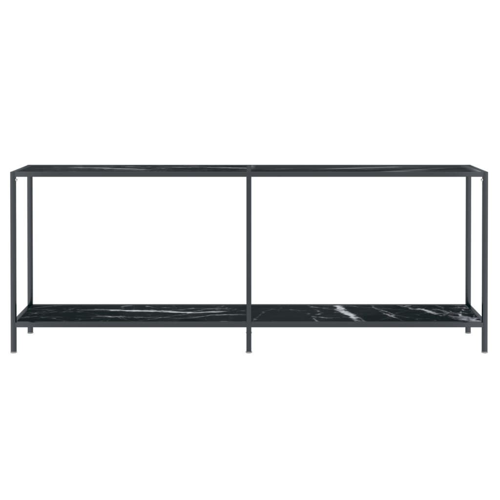 vidaXL Τραπέζι Κονσόλα Μαύρο 200 x 35 x 75,5 εκ. από Ψημένο Γυαλί