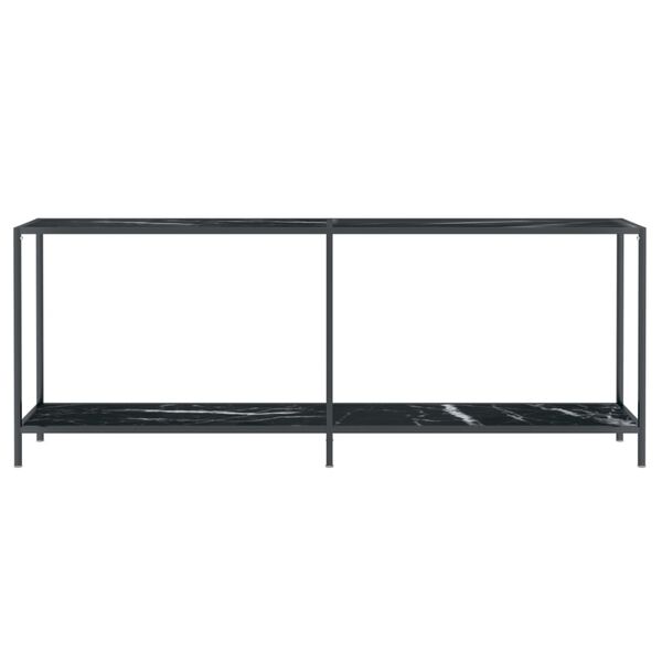 vidaXL Τραπέζι Κονσόλα Μαύρο 200 x 35 x 75,5 εκ. από Ψημένο Γυαλί