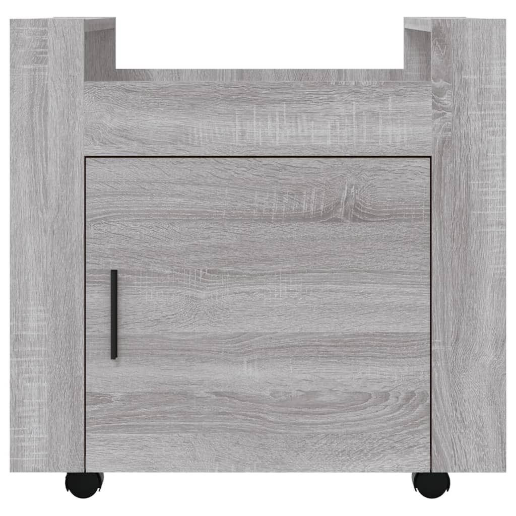 vidaXL Γραφείο Τρόλεϊ Sonoma Γκρι 60x45x60 εκ. από Επεξεργασμένο Ξύλο