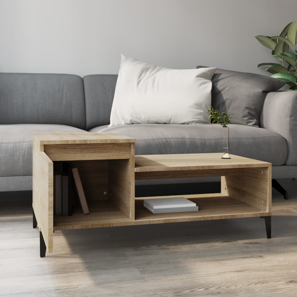 vidaXL Τραπεζάκι Σαλονιού Sonoma Δρυς 100x50x45 εκ. Επεξεργασμένο Ξύλο