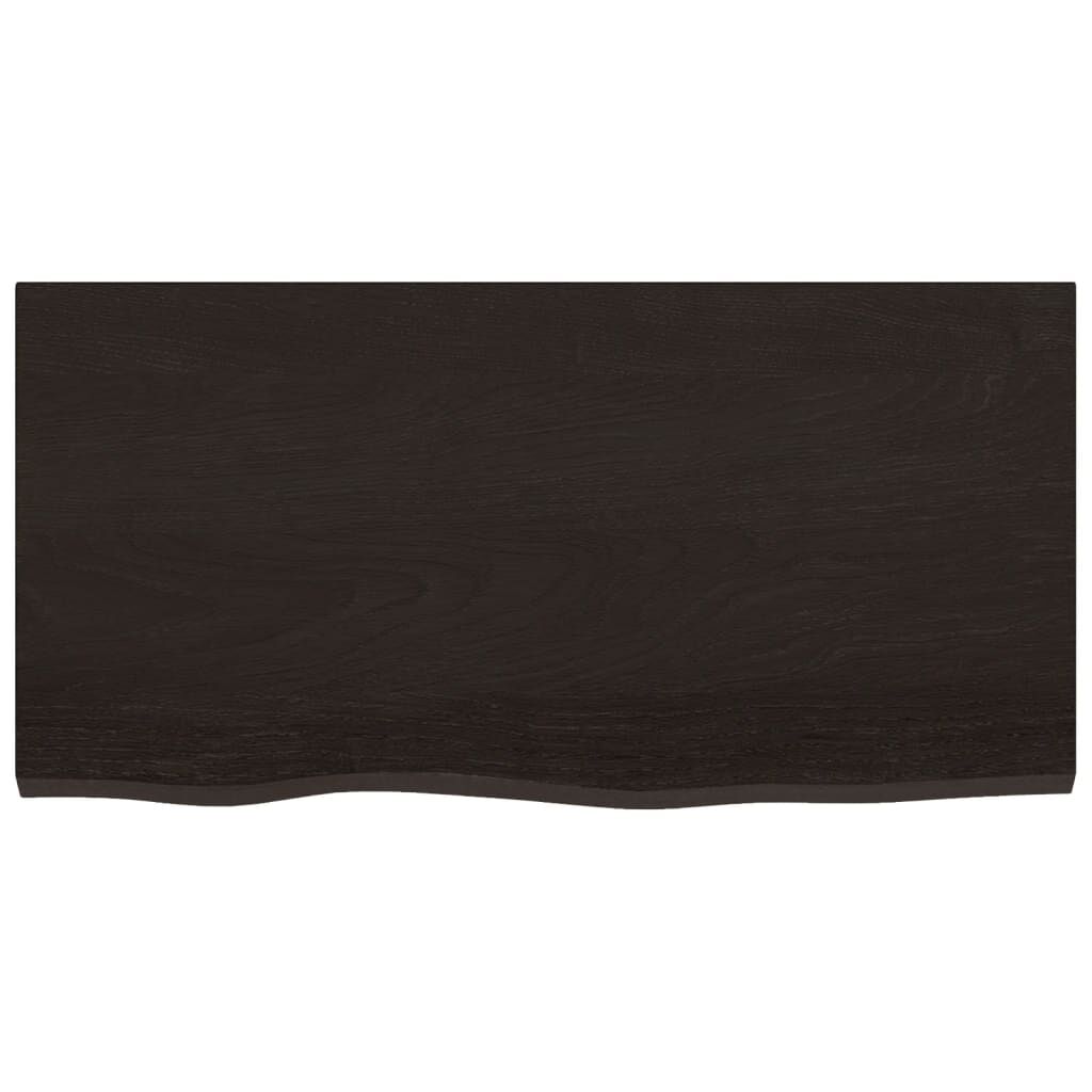 vidaXL Ράφι Τοίχου Σκούρο Καφέ 80x40x(2-4) εκ. Επεξ. Μασίφ Ξύλο Δρυός
