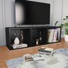 vidaXL Βιβλιοθήκη/Έπιπλο Τηλεόρασης Μαύρο 36x30x114 εκ. Μοριοσανίδα