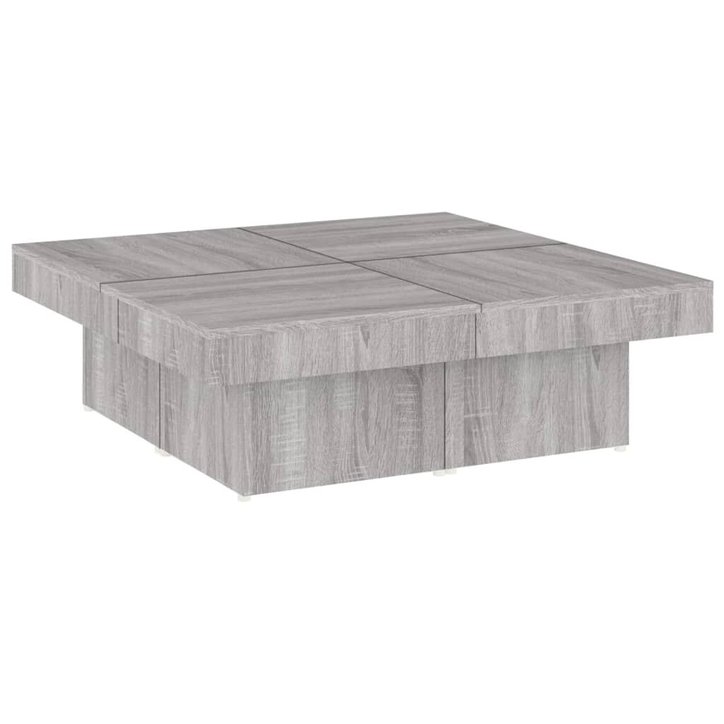 vidaXL Τραπεζάκι Σαλονιού Γκρι Sonoma 90x90x28 εκ. Επεξεργασμένο Ξύλο