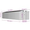 vidaXL Αποθήκη Κήπου Ανθρακί 257 x 779 x 181 εκ. Γαλβανισμένο Ατσάλι