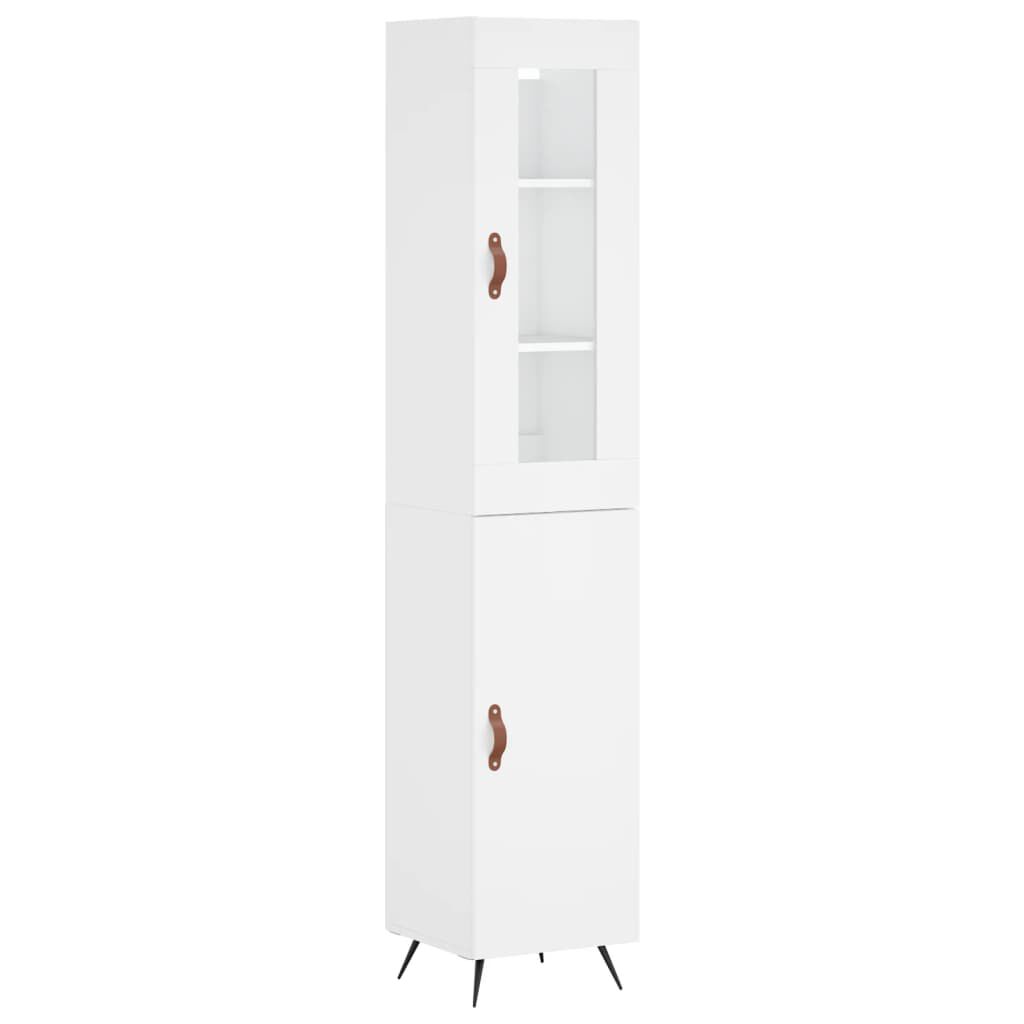 vidaXL Ντουλάπι Λευκό 34,5 x 34 x 180 εκ. από Επεξεργασμένο Ξύλο