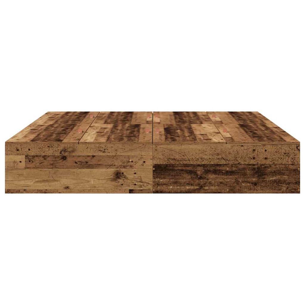 vidaXL Σκελετός Κρεβατιού Παλαιό ξύλο 200 x 200 x 31.5 εκ.