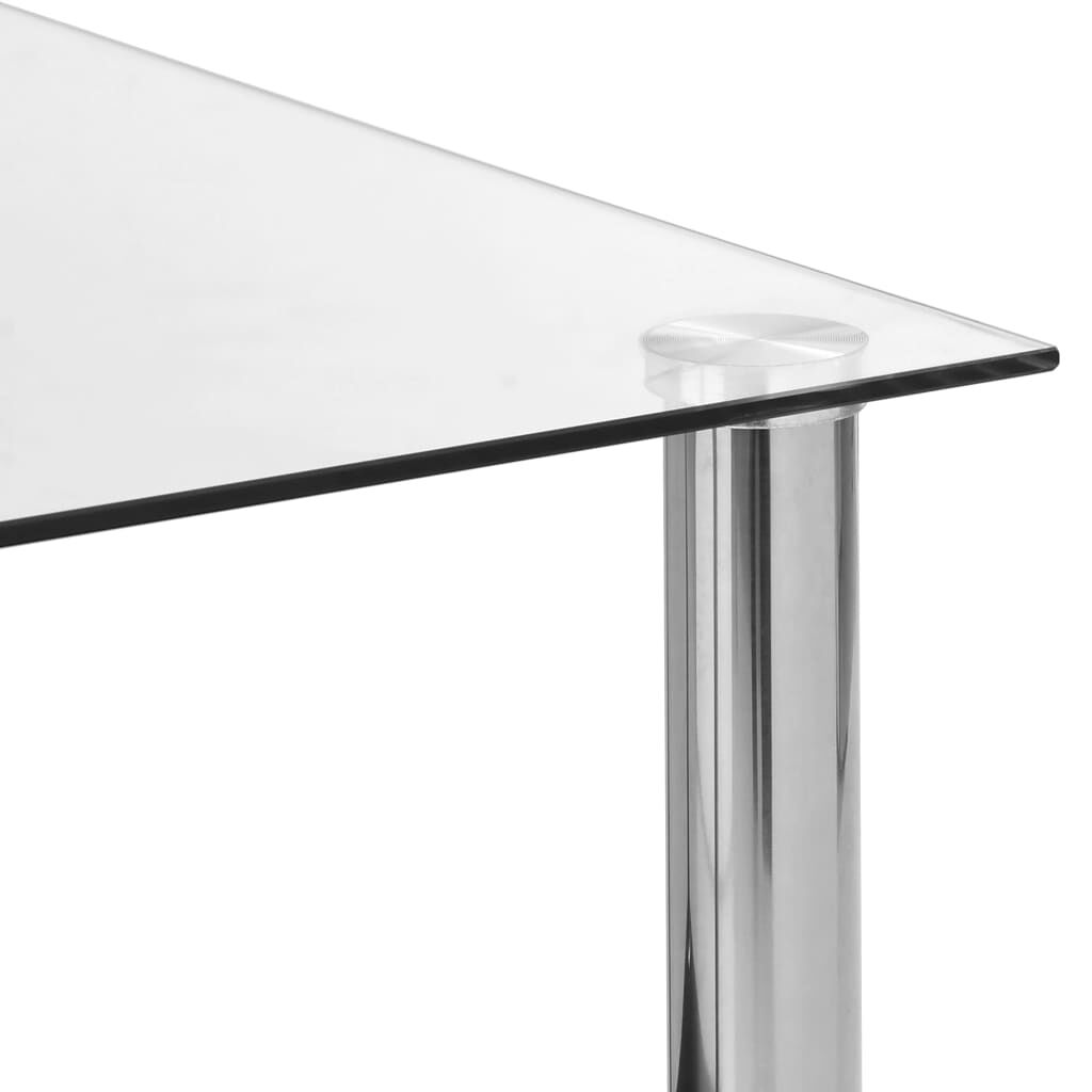 vidaXL Τραπέζι Βοηθητικό Διαφανές 45 x 50 x 45 εκ. από Ψημένο Γυαλί