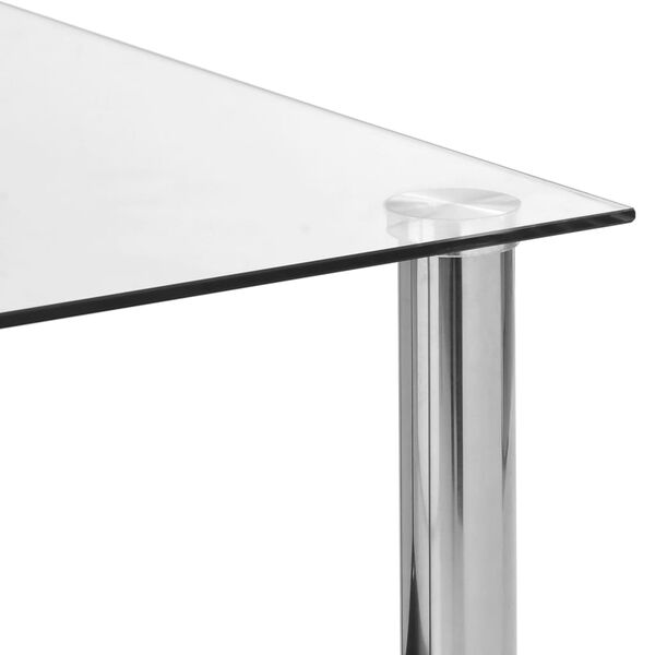 vidaXL Τραπέζι Βοηθητικό Διαφανές 45 x 50 x 45 εκ. από Ψημένο Γυαλί