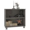 vidaXL Ντουλάπι HAMAR Αν. Γκρι 85 x 35 x 80 εκ. από Μασίφ Ξύλο Πεύκου