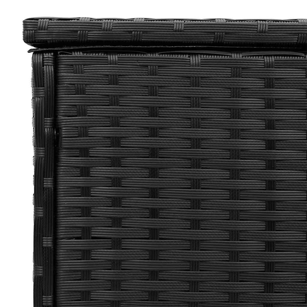 vidaXL Μαξιλαροθήκη εξωτερικού χώρου Μαύρο 100x55x55,5 cm Poly Rattan