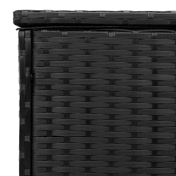 vidaXL Μαξιλαροθήκη εξωτερικού χώρου Μαύρο 100x55x55,5 cm Poly Rattan