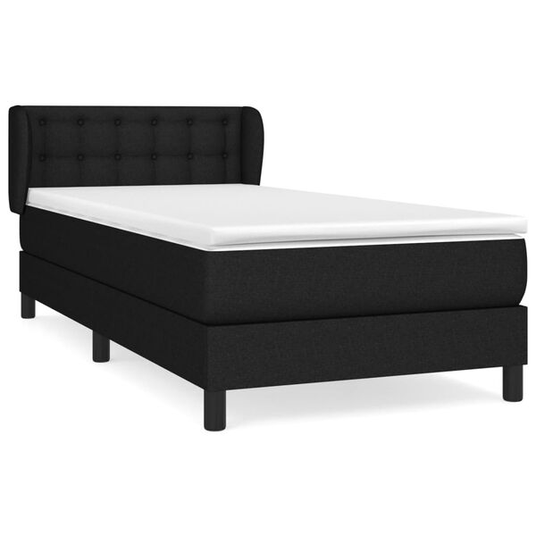 vidaXL &Kappa;&rho;&epsilon;&beta;ά&tau;&iota; Boxspring &mu;&epsilon; &Sigma;&tau;&rho;ώ&mu;&alpha; &Mu;&alpha;ύ&rho;&omicron; 100 x 200 &epsilon;&kappa;. &Upsilon;&phi;&alpha;&sigma;&mu;ά&tau;&iota;&nu;&omicron;