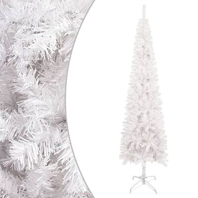 vidaXL Χριστουγεννιάτικο Δέντρο Slim Λευκό 180 εκ.
