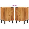 vidaXL Ντουλάπι Μπάνιου Καφέ 38 x 33.5 x 58 εκ. Μασίφ ξύλο ακακίας