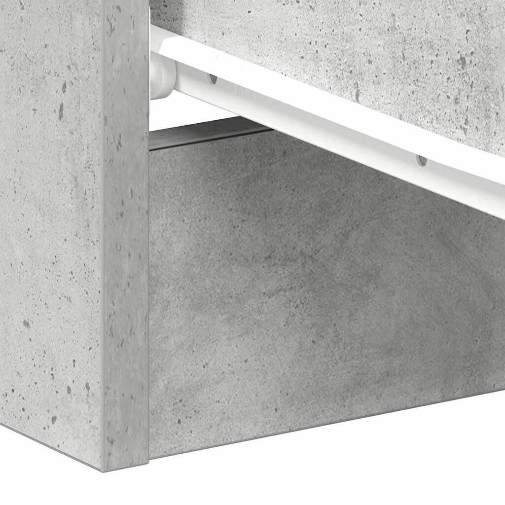 vidaXL Κομοδίνα 2 τεμ. Γκρι Σκυροδέματος 38x35x56 εκ. από Επεξ. Ξύλο
