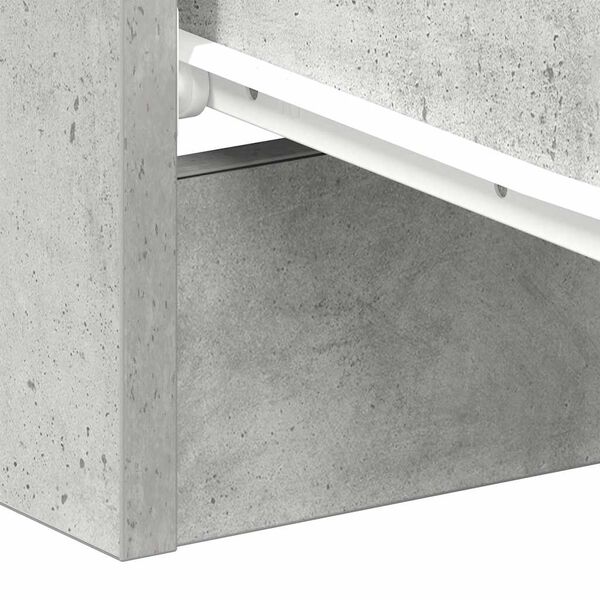 vidaXL Κομοδίνα 2 τεμ. Γκρι Σκυροδέματος 38x35x56 εκ. από Επεξ. Ξύλο