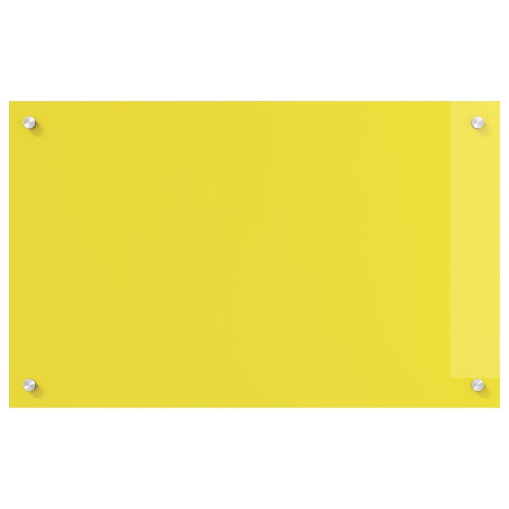 vidaXL Πίσω Τοίχος Κουζίνας Κίτρινος 80x50x0,6 εκ Σκληρωμένο Γυαλί