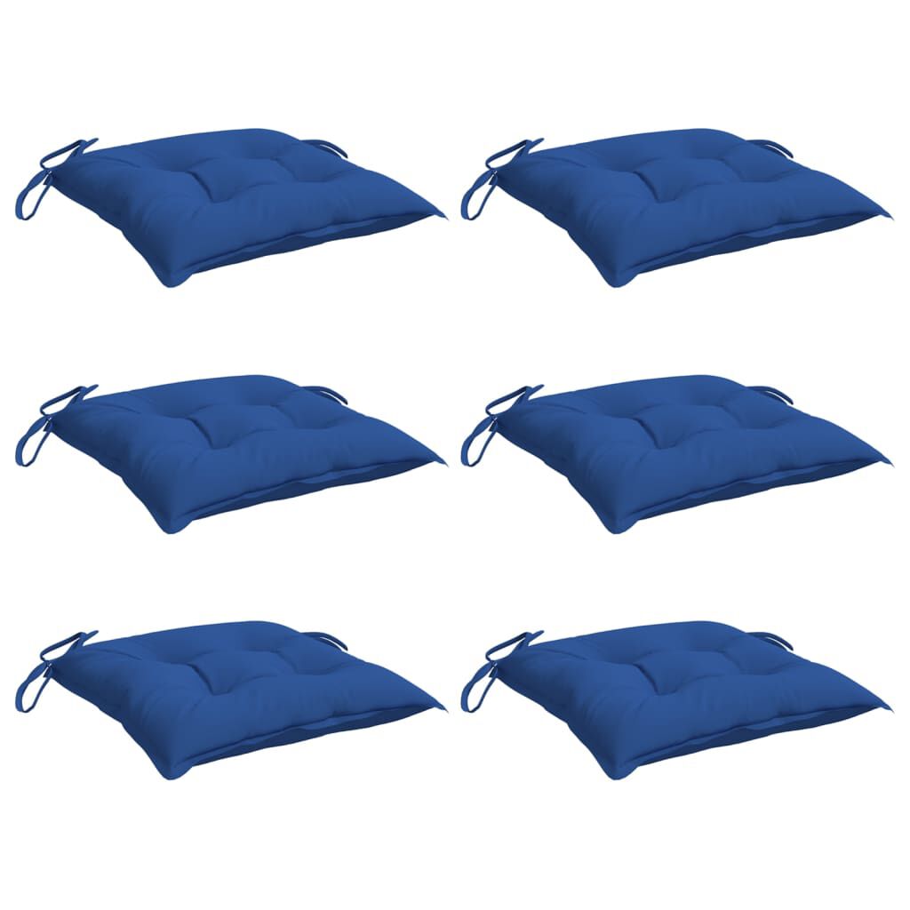 vidaXL Μαξιλάρια Παλέτας Κήπου 6 τεμ. Μπλε 50x50x7 εκ. Oxford Ύφασμα