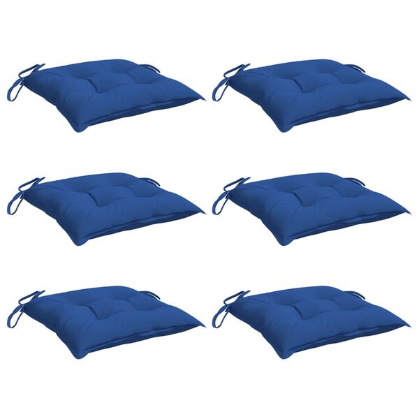 vidaXL Μαξιλάρια Παλέτας Κήπου 6 τεμ. Μπλε 50x50x7 εκ. Oxford Ύφασμα