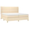 vidaXL &Kappa;&rho;&epsilon;&beta;ά&tau;&iota; Boxspring &mu;&epsilon; &Sigma;&tau;&rho;ώ&mu;&alpha; &Kappa;&rho;&epsilon;&mu; 200x200 &epsilon;&kappa;. &Upsilon;&phi;&alpha;&sigma;&mu;ά&tau;&iota;&nu;&omicron;