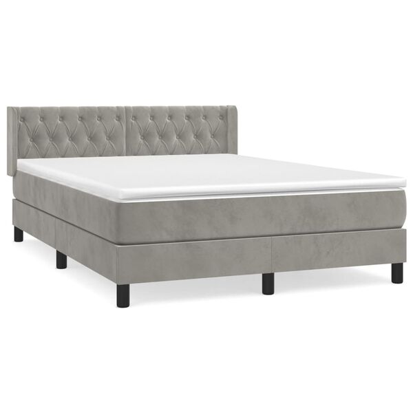 vidaXL &Kappa;&rho;&epsilon;&beta;ά&tau;&iota; Boxspring &mu;&epsilon; &Sigma;&tau;&rho;ώ&mu;&alpha; &Alpha;&nu;&omicron;&iota;&chi;&tau;ό &Gamma;&kappa;&rho;&iota; 140x200 &epsilon;&kappa;. &Beta;&epsilon;&lambda;&omicron;ύ&delta;&iota;&nu;&omicron;