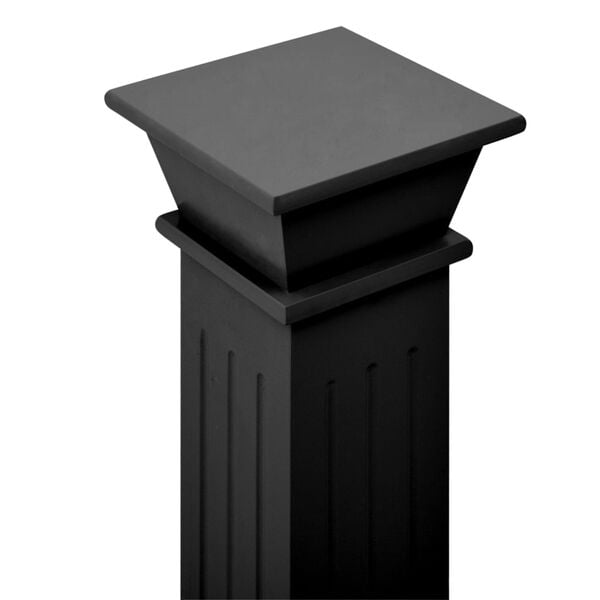 vidaXL Ανθοστήλη Τετράγωνη Μαύρη 17 x 17 x 66 εκ από MDF
